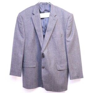 Lauren Ralph Lauren Mens‎ Houndstooth Wool Sport Coat Blazer Suit Jacket Sz 47L